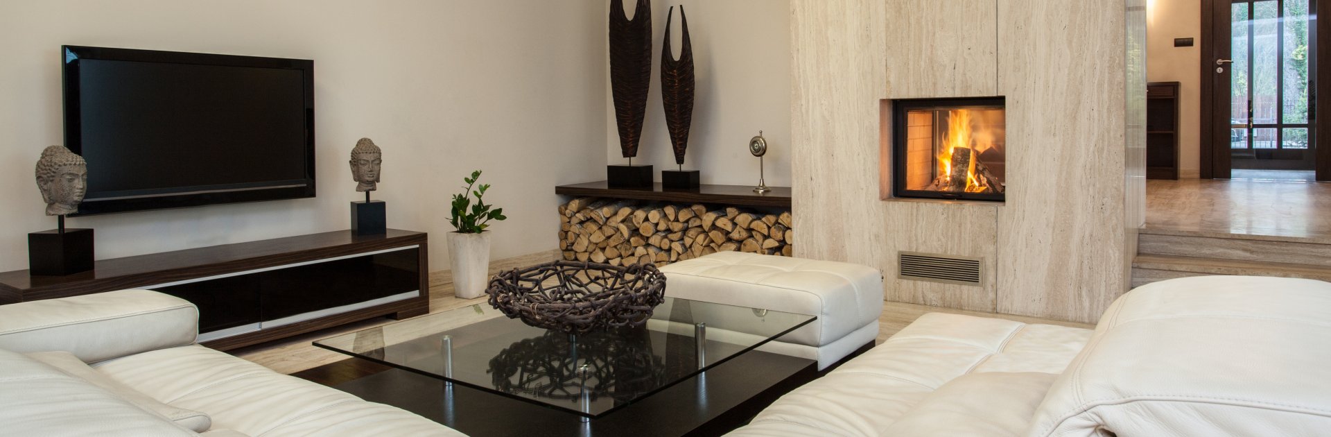 Living Room with Fireplace